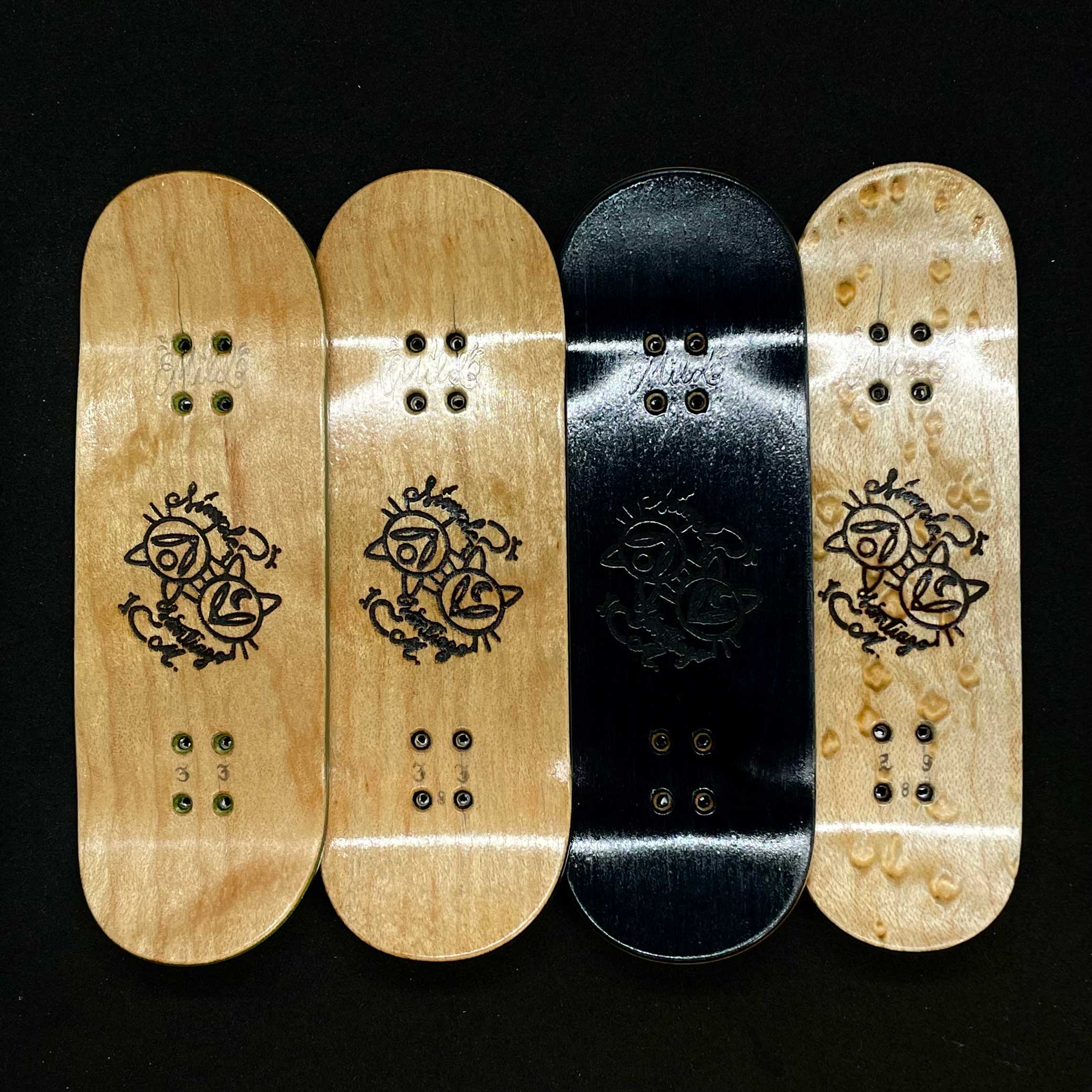 Santiago Mendoza Pro Model 'Duality' (Mild Mold) was designed to pay homage to his cats and the connection they have with him and his girlfriend.